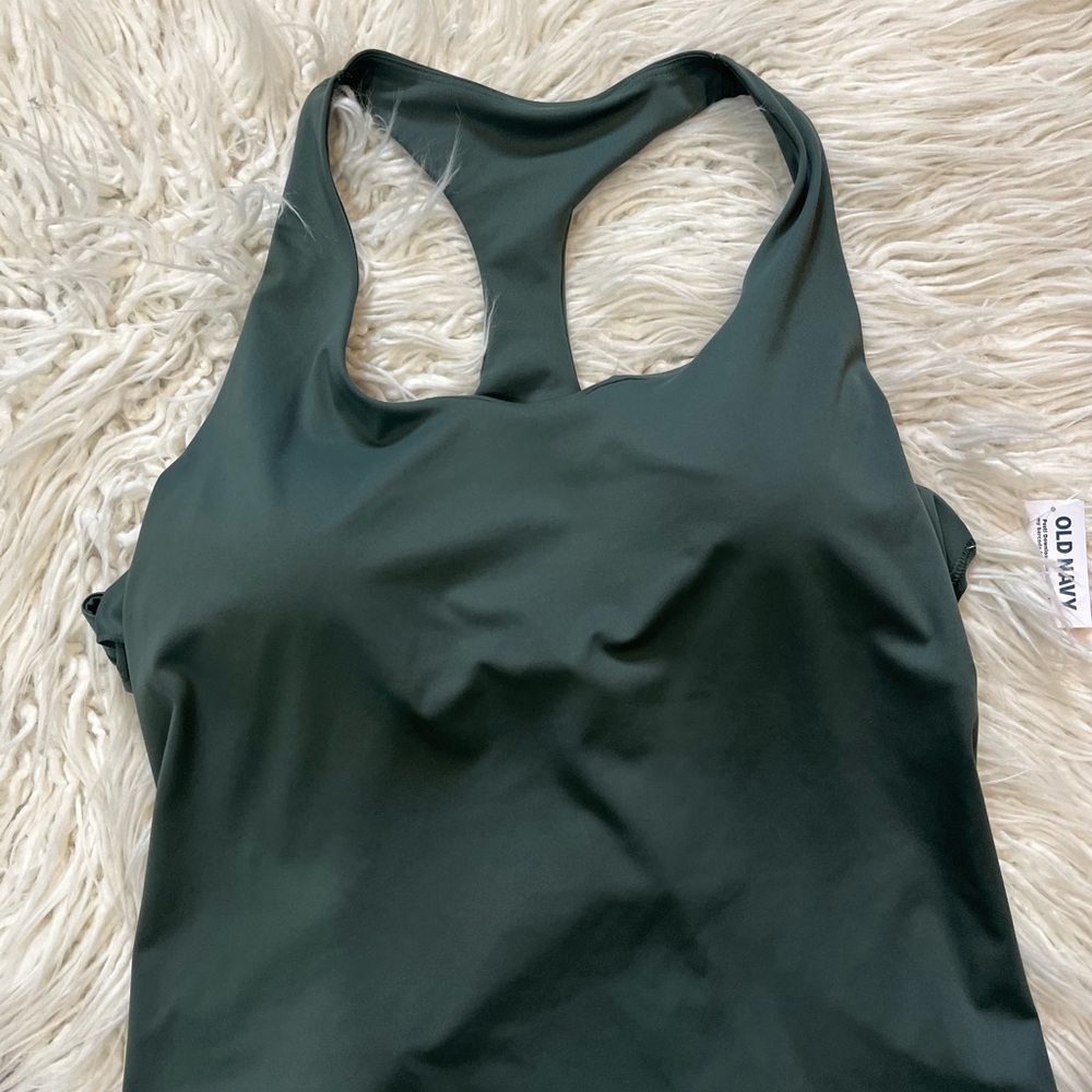Old Navy Dark Green Racerback Sports Bra